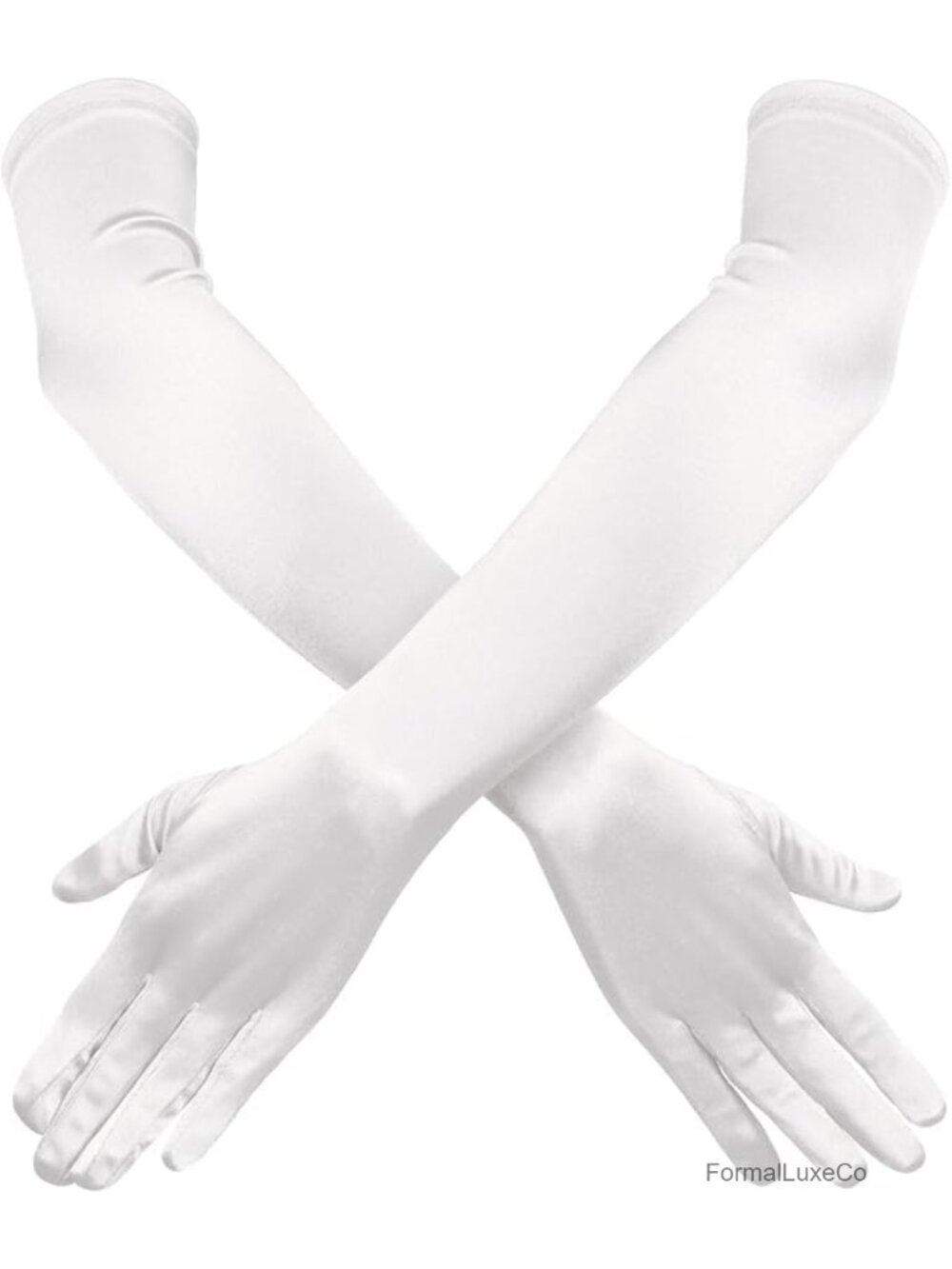 Long Satin Opera Gloves Formal Wedding Party Dance Adult Hand Wash